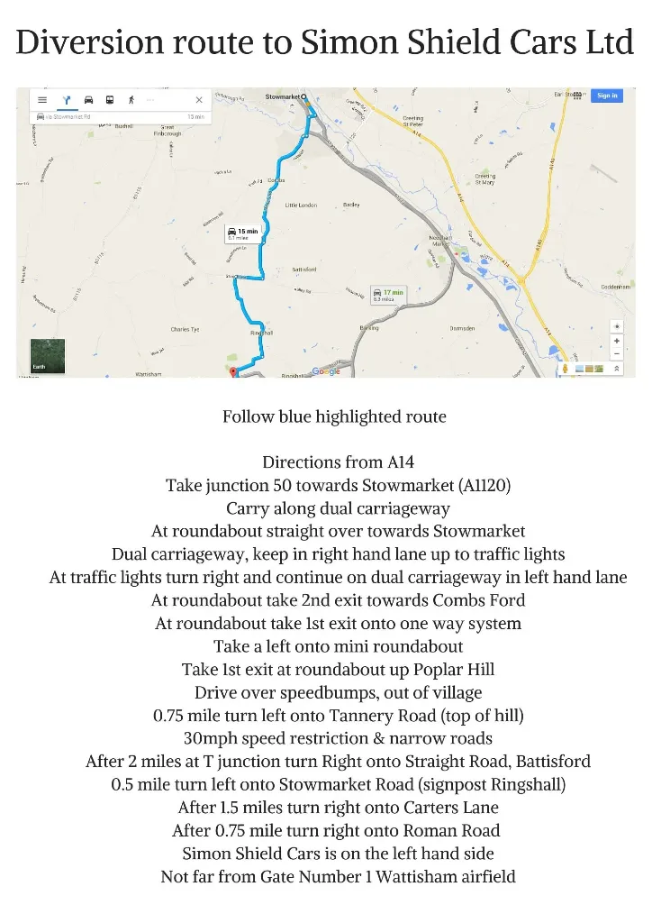 Roadworks on the B1078 – How to Get to Simon Shield Cars During the Closure