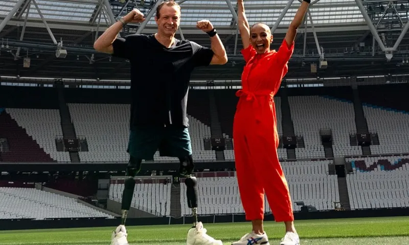 Richard Whitehead and Adele Roberts team up to champion inclusive running event at Olympic Park