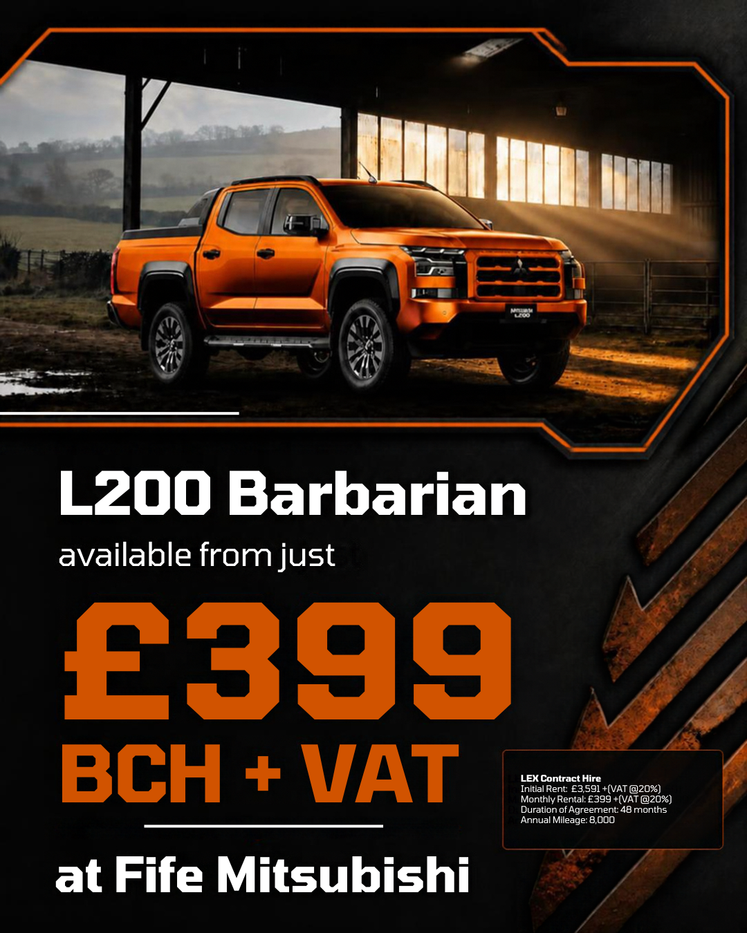 L200 Barbarian £399 PM +VAT BCH