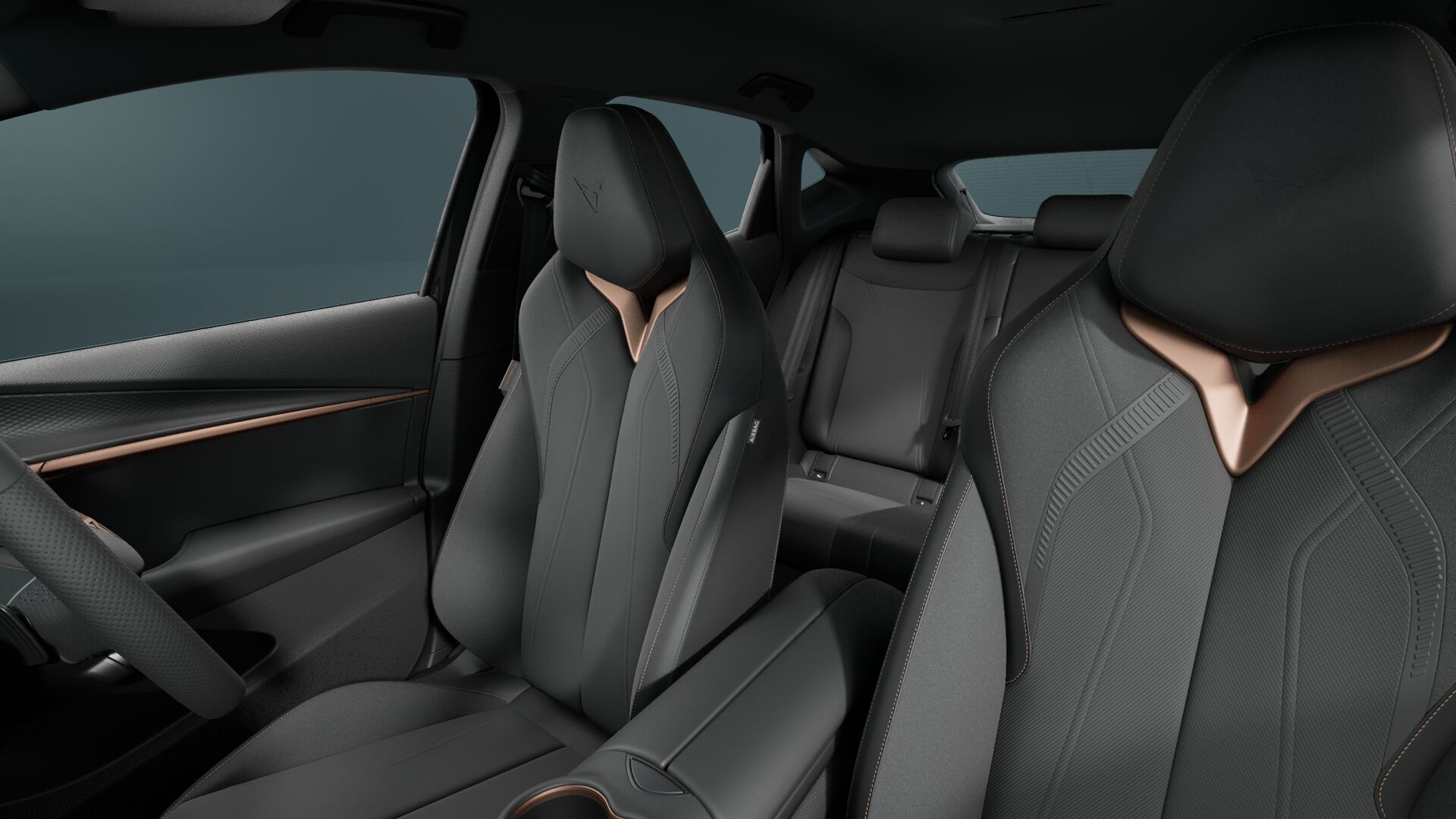 Pure - soul black cloth bucket seats
