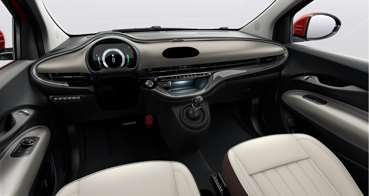 Fiat Ivory "Cannelloni" Eco-Leather Seats / Fiat Monogram Capote