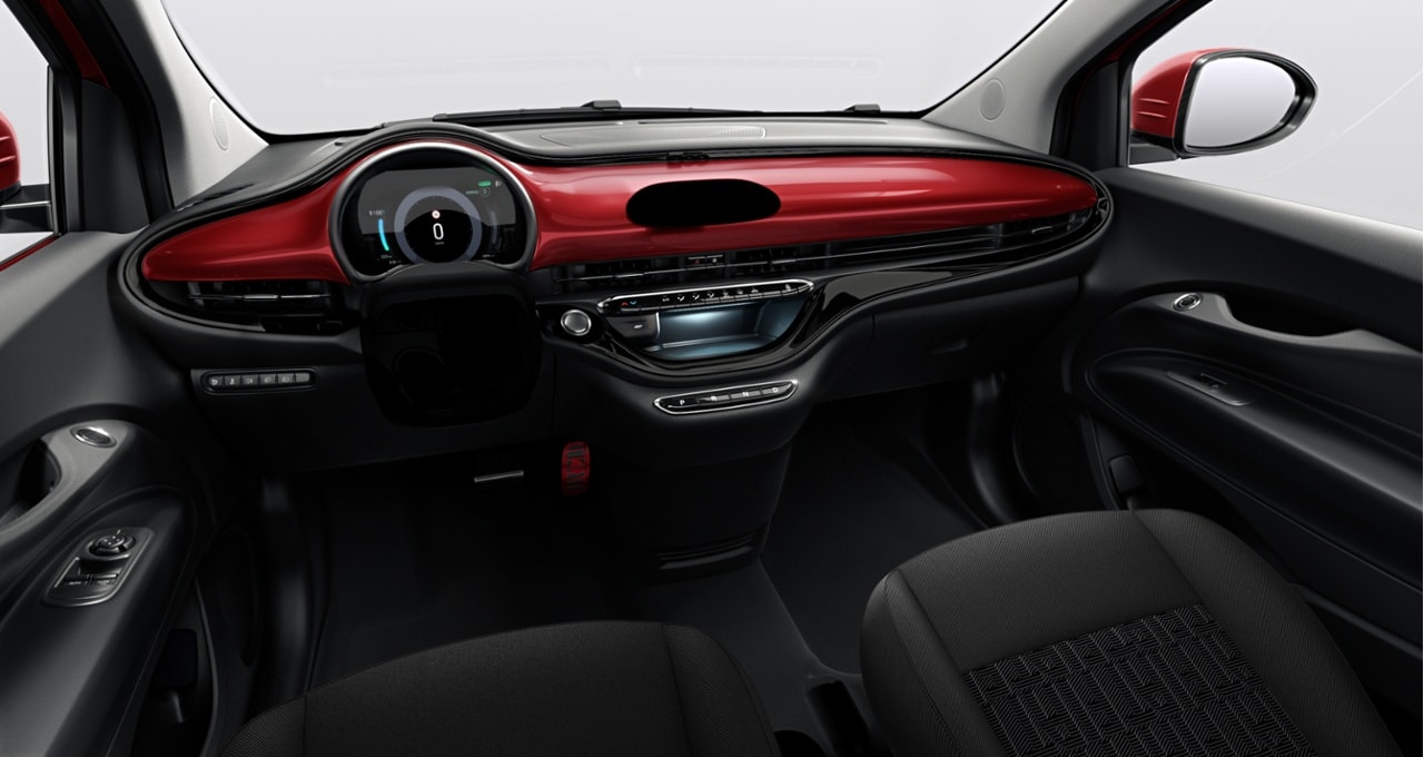 Fiat Black & Ivory Bi-Colour Monogram Fabric Seats