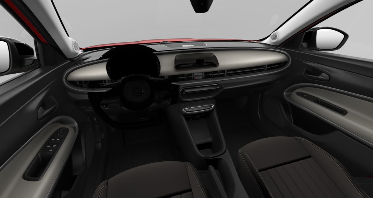 Fiat Graphite & Ivory "Cannelloni" Eco-Leather Seats