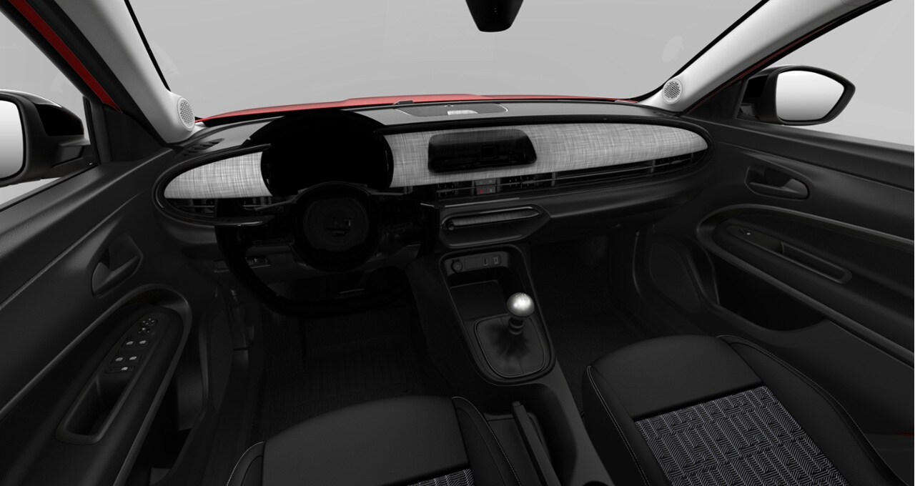 Fiat Black & Ivory Bi-Colour Monogram Fabric Seats