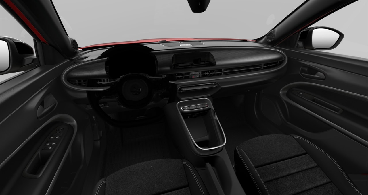 Fiat Black Sport Eco-Leather & Soft Touch Fabric Seats With Grey Stitching