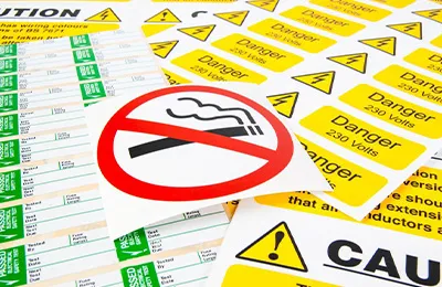 Hazard Warning Stickers